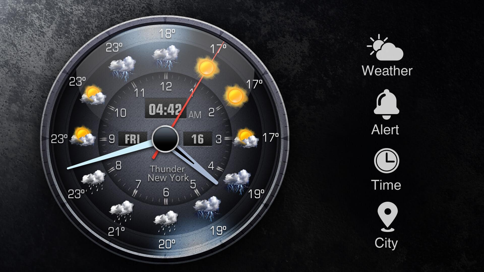 Echtzeit-Wetter & Zeit widget für Android - APK herunterladen