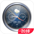 Clock style weather widget & forecast icon