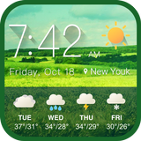 Echtzeit-Wetterbericht und Widget Zeichen