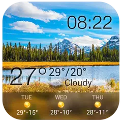 Widget de previsão do tempo
