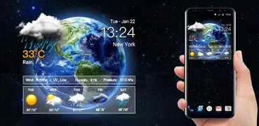 Digital clock &weather widget