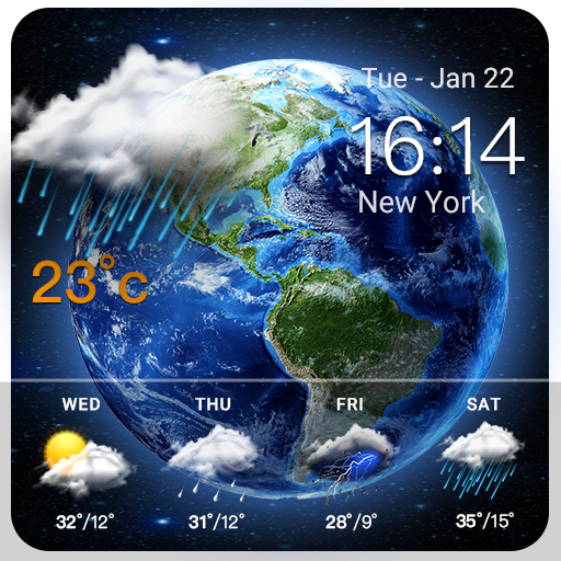 Digital clock &weather widget