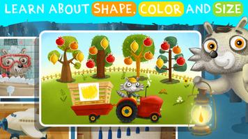 Raccoon Treehouse: Kids puzzles & sorting games پوسٹر
