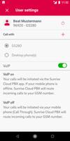 Sunrise Cloud PBX screenshot 2