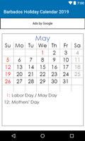 Barbados Holiday Calendar 2019 capture d'écran 1