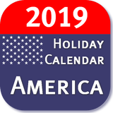 American Holiday Calendar 2019 icône