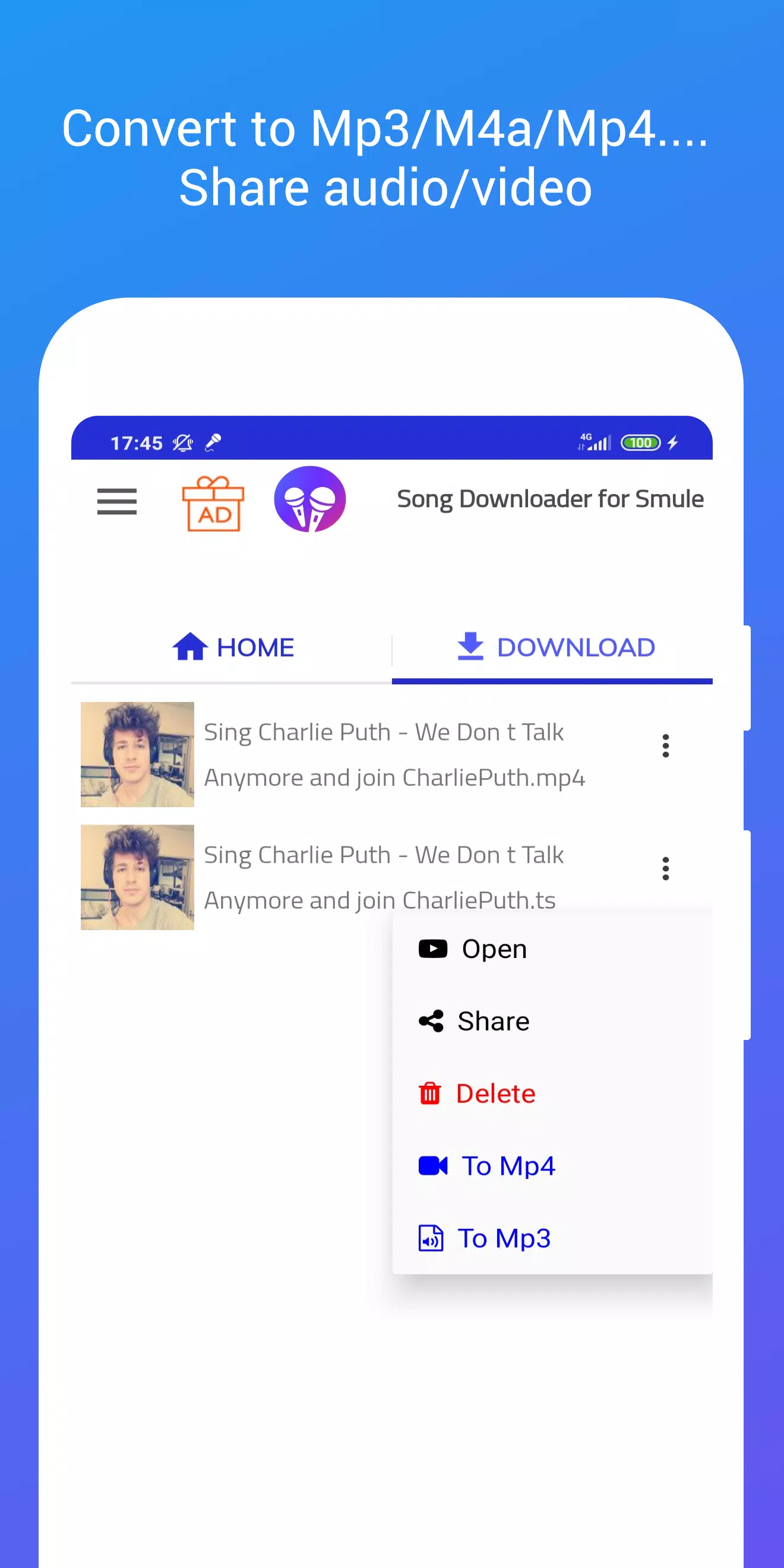 Descarga de APK de Descargar música de Smule para Android
