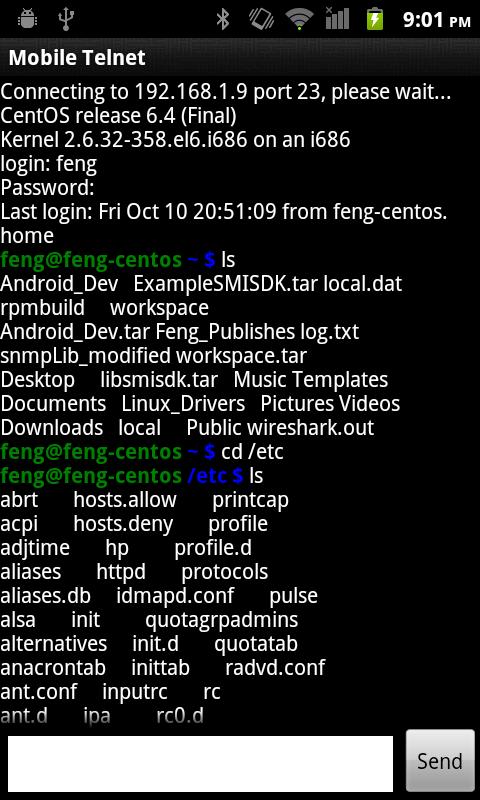 SCARICARE FILE DA TELNET