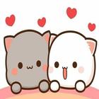Animated Mochi Cats Stickers biểu tượng