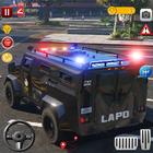 jeux de voiture de police 3d icône