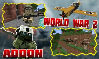 Mod World War II for Minecraft الملصق