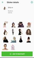 Girly m stickers for WhatsApp - WAStickerApps capture d'écran 1