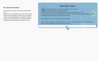 My menstrual calculator screenshot 2