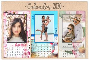 Monthly Photo Calendar 2020 - Calendar Pic Editor پوسٹر