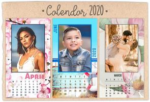 Calendário 2020 Molduras Para Fotos Cartaz