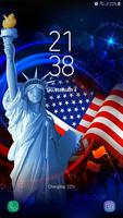 American Flag Wallpaper ポスター