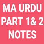 M.A URDU PART 1&2 NOTES