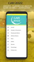 Livescore Coupe d'Afrique 2022 capture d'écran 1