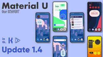 Material U Android 12 widgets plakat