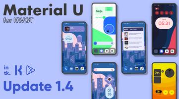 Material U Android 12 widgets الملصق