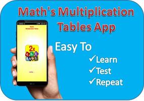 Maths Multiplication Tables -  Affiche