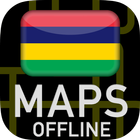 🌏 GPS Maps of Mauritius : Offline Map icône