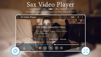 SAX Video Player - HD Video Player captura de pantalla 1