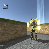 Combat acier robot en acier Affiche