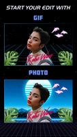 Retrogram PRO: Retrowave Photo, GIF & Text Maker capture d'écran 1