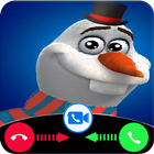 Video call chat snowman prank icône