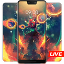 Magic Warrior fighting in the flame live wallpaper APK