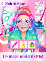 Unicorn Makeup Dress Up Artist الملصق