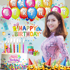 Birthday photo frame with name : Birthday wishes ikona