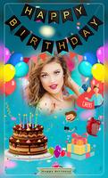 برنامه‌نما Birthday photo frame with name : Birthday wishes عکس از صفحه