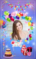 برنامه‌نما Birthday photo frame with name : Birthday wishes عکس از صفحه