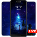 Male and female under the stars live wallpaper APK