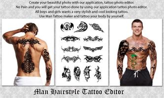 Man Hairstyle Tattoo Editor Affiche