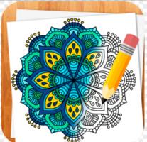 Color easy mandalas for relaxation poster