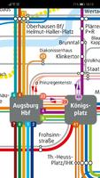 Augsburg Tram & Bus Map पोस्टर