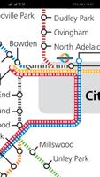Adelaide Rail & Tram Map Affiche