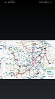 Poster Bordeaux Tram Bus Map