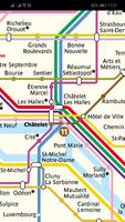 Paris Metro Map Affiche