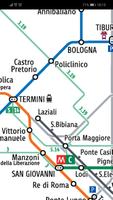 Rome Metro & Rail Map Affiche