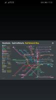 Stockholm Metro & Rail Map Affiche