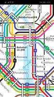 Zurich Tram & Rail Map Affiche