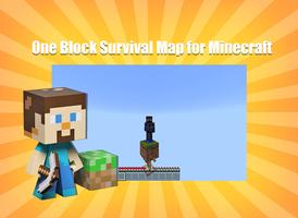 One Block Survival Map for Min Affiche