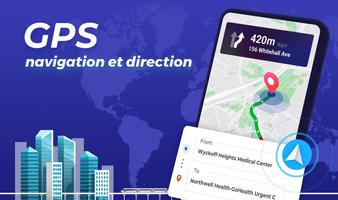 GPS cartes navigation Affiche
