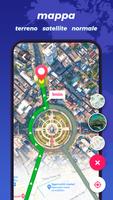 1 Schermata GPS, mappe, navigatore