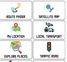 GPS, Maps Driving Directions الملصق
