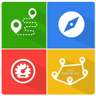 GPS, Outils-Carte, itinéraire,trafic et navigation icône